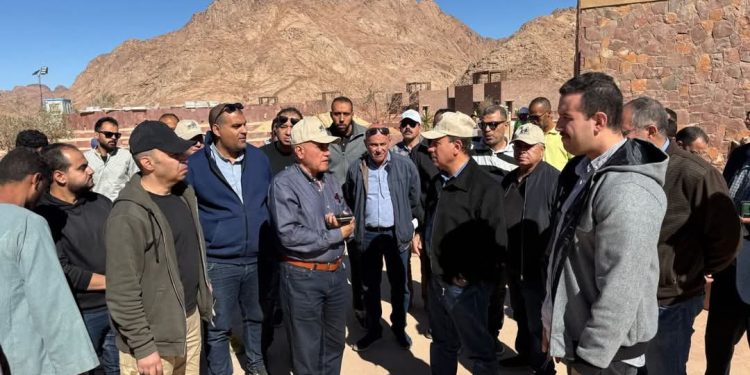 رئيس الجهاز المركزي للتعمير يتفقد مشروع تطوير مدينة سانت كاترين”التجلي الأعظم  فوق أرض السلام”