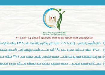 ماذا قال المركز القومية لسلامة الغذاء في بيانه الأسبوعي؟