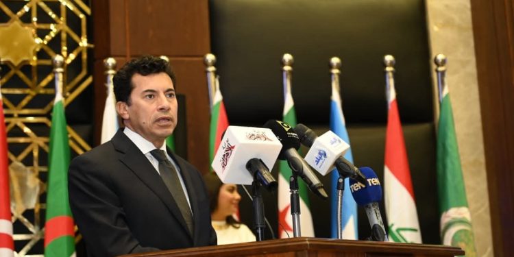 وزير الرياضة ومحافظ الإسكندرية يشهدان المؤتمر الصحفي للإعلان عن بطولتي العالم للشباب والبطولة العربية للخماسي الحديث