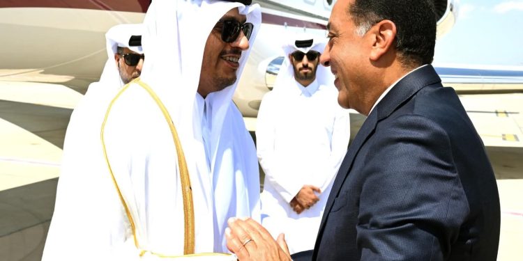 رئيس الوزراء يستقبل  نظيرة القطري  بمطار العلمين الدولي