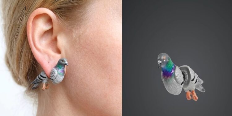 موضة جديدة للنساء.. حلقان بلاستيك على شكل “حمام”