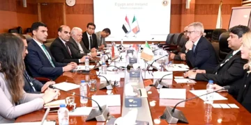 وزير الصناعة يبحث مع سفير أيرلندا تعزيز التعاون الصناعي ونقل التكنولوجيا بين البلدين